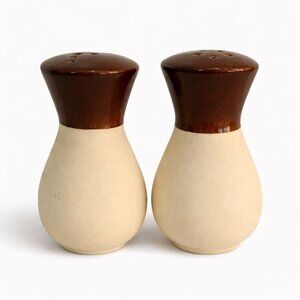 Vintage Watt Pottery Salt Pepper Shakers Glaze Retro MCM Atomic Kitchen Set